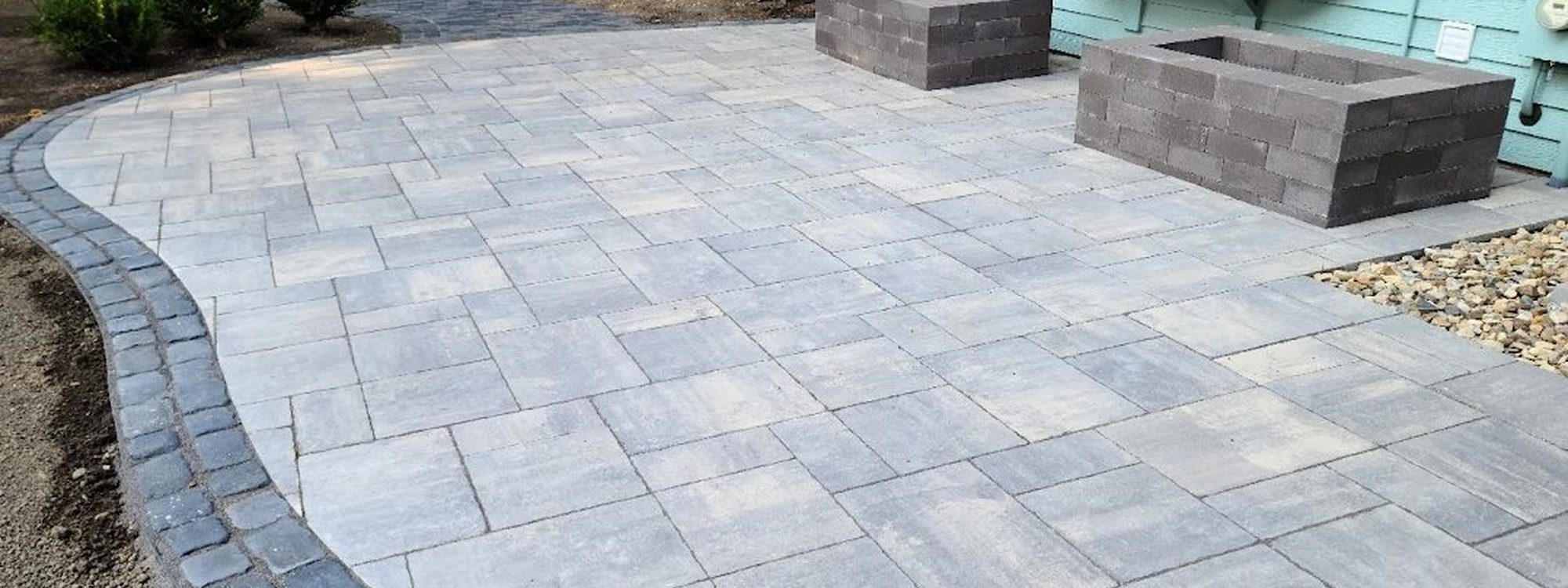 Faded paver patio brought back to life after a full restoration